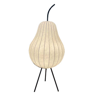 Ritta Lampadaire Poire Art Deco, Métal/Tissu, Beige, Salon