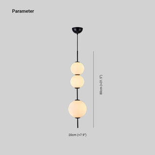 Valentina Luminaires Suspensions Bulle Moderne Simple Métal/Verre Noir Salon/Chambre à Coucher