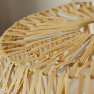 Ritta Lampadaire Cylindre Vintage, Métal/Rotin, Beige, Allée