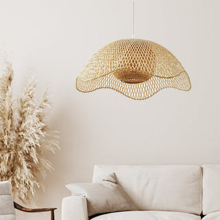 Ritta Tissu Osier Suspension Bambou Chambre à Manger Salle à Manger