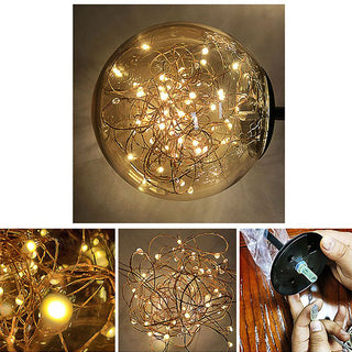 Valentina Applique Murale Bulle Ronde Moderne LED Métal Verre Noir/Or Salon/Chambre à Coucher