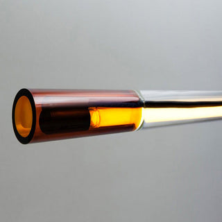 Ray Suspension Linéaire Moderne, Metal/Acrylique, Rouge/Marron, Chambre