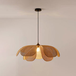 Ritta Suspension Vintage, Métal/Rotin, Bois, Salle à Manger