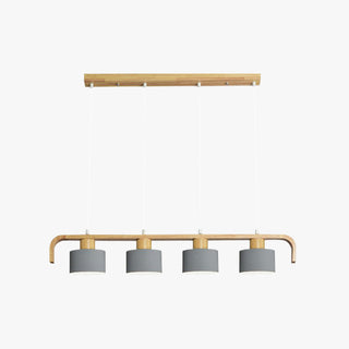 Valentina Moderne Luminaires Suspensions Cylindre Nordique Bambou Blanc/Vert/Gris Chambre à Coucher