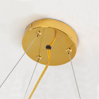 Valentina Luminaires Suspensions Design LED Art Deco Métal Verre Or Chambre à Coucher/Salon