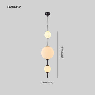 Valentina Luminaires Suspensions Bulle Moderne Simple Métal/Verre Noir Salon/Chambre à Coucher