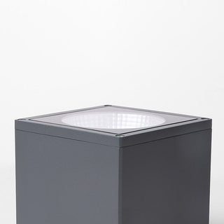 Ray Plafonnier Cube Moderne, Métal/Verre, Gris, Extérieur