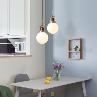 Valentina Moderne LED Suspension Métal Bois Verre Salle à Manger Chambre à Coucher