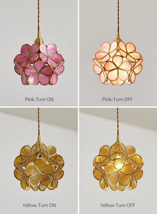 Lustra Suspension en Verre en Forme de Pétale pour Cuisine-Luire