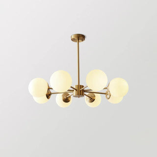 Lustra Lustre en Laiton Verre Opale-Luire