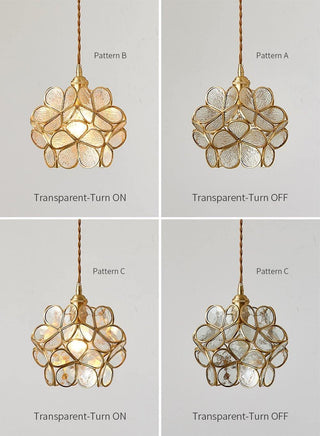Lustra Suspension en Verre en Forme de Pétale pour Cuisine-Luire
