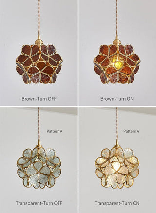 Lustra Suspension en Verre en Forme de Pétale pour Cuisine-Luire