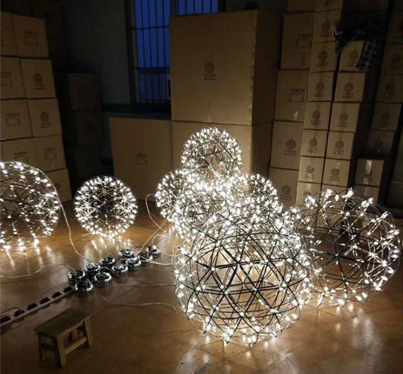 Silver Spark Ball Pendant Light-Neutral Decor