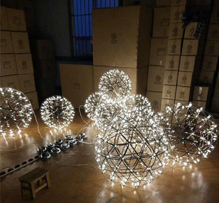 Gold Spark Ball Pendant Light-Neutral Decor