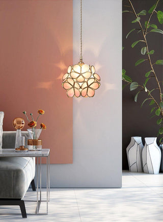 Lustra Suspension en Verre en Forme de Pétale pour Cuisine-Luire