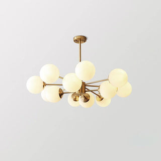 Lustra Lustre en Laiton Verre Opale-Luire
