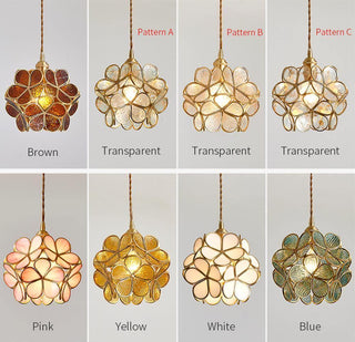 Lustra Suspension en Verre en Forme de Pétale pour Cuisine-Luire