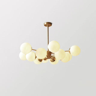 Lustra Lustre en Laiton Verre Opale-Luire