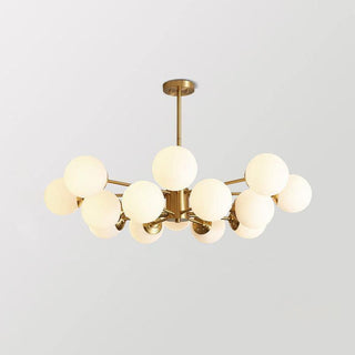 Lustra Lustre en Laiton Verre Opale-Luire