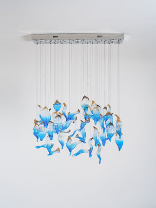 Ocean Drift Blown Glass Customize Chandelier-Neutral Decor