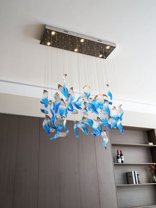 Ocean Drift Blown Glass Customize Chandelier-Neutral Decor