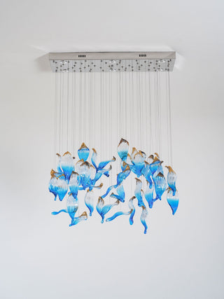 Ocean Drift Blown Glass Customize Chandelier-Neutral Decor