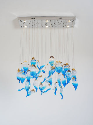 Ocean Drift Blown Glass Customize Chandelier-Neutral Decor