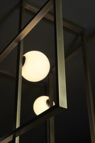 Lustra Lustre Mondrian en Verre et Laiton Moderne