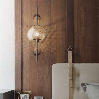 Kiri Applique Murale Globe Vintage  Cuivre/Argent. Salle de Bain