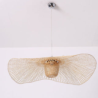 Ritta Suspension Rond Vintage, Bambou/Bois, Bois, Salon