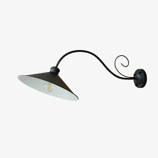 Silva Applique Murale Extérieure Cône Moderne, Métal, Noir/Argent Ancien, Extérieur