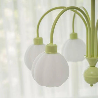 Arisha Suspension Multi Morandi, Métal/Verre, Blanc/Jaune, Couloir/Salon