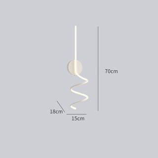 Arisha Applique Murale LED Spirale Moderne Pour Chambre, Couloir, Salon