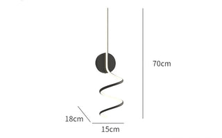 Arisha Applique Murale LED Spirale Moderne Pour Chambre, Couloir, Salon