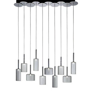 Kristy Design LED Suspension Clair Verre/Métal Chambre à coucher