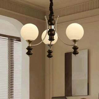 Valentina Suspension Luminaire LED Vintage Blanc Verre Salon