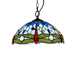 Tiffany Vintage Art LED Suspension Verre Chambre À Coucher