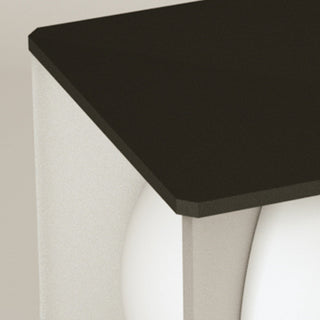 Aria Lampe de Poteau Lune Moderne, Métal/Acrylique, Noir, Cour