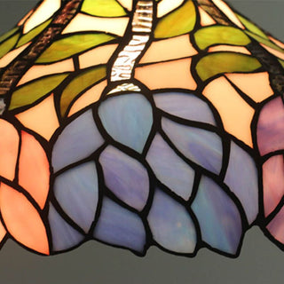 Tiffany Vintage Suspension Fleur Tachée Verre Chambre À Coucher