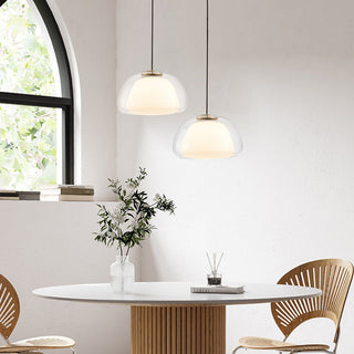 Valentina Moderne LED Suspension Verre Métal Salon