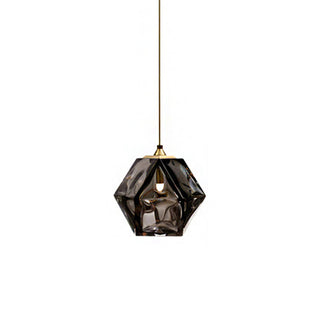 Valentina Polyèdre LED Suspension Métal Verre Cuisine Chambre à Coucher