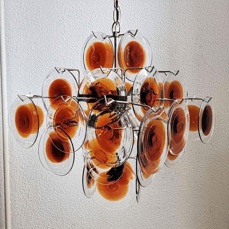 Velarissa Lustre en Verre de Murano Dôme Moderne du Milieu du Siècle