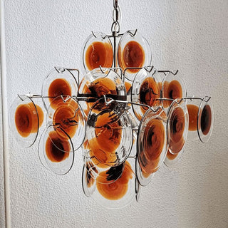 Aurora Lustre Verre Murano Disque Mi-Siècle