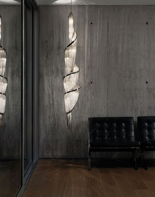 Twilight Spiral Chain Chandelier-Neutral Decor