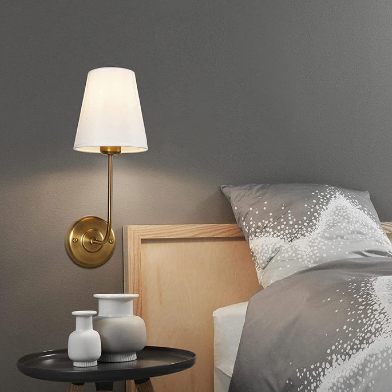 Arisha Moderne Métal Tissu Intérieur Applique Murale Salon