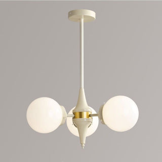 Valentina Lustre Français LED Blanc Crème Métal Salon