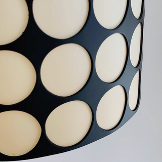 Valentina Rétro Ronde LED Suspension Métal/Tissu Salon