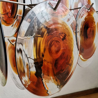 Aurora Lustre Verre Murano Disque Mi-Siècle