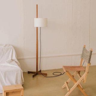 Jex Lampadaire en Bois Et Tissu