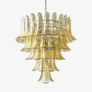 Aurora Lustre en Verre Murano Pétales Ambre